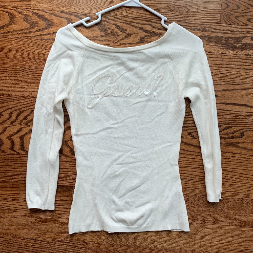 Guess Off-White Sweater Size Medium